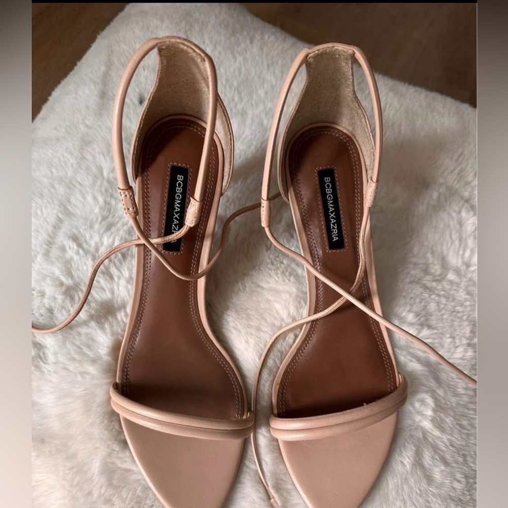 BCBGMaxAzria Women's Blush Strappy Heels